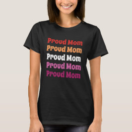 LGBTQ Lesbische Stolz Mama Wiederholung von Text T-Shirt