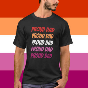 LGBTQ Lesbischer Stolz Vater Wiederholung von Text T-Shirt