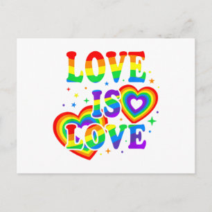 LGBTQ Liebe ist Liebe Gay Pride LGBT Regenbogenfla Postkarte