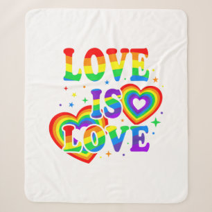 LGBTQ Liebe ist Liebe Gay Pride LGBT Regenbogenfla Sherpadecke