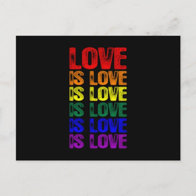 LGBTQ Liebe ist Liebe ist Liebe Postkarte (Vorderseite)