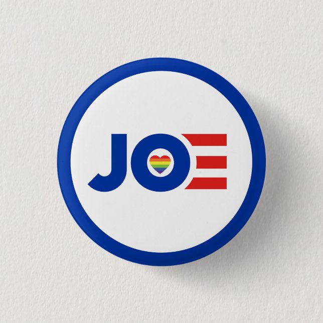 LGBTQ Liebe Joe Biden! Button (Vorderseite)