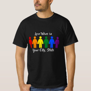 LGBTQ+ Liebes Siegt Regenbogenflagge Menschen T-Shirt