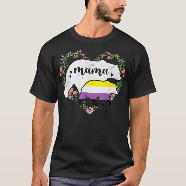 LGBTQ Mama Bear Gay Equal Rights Rainbo T-Shirt (Vorderseite)