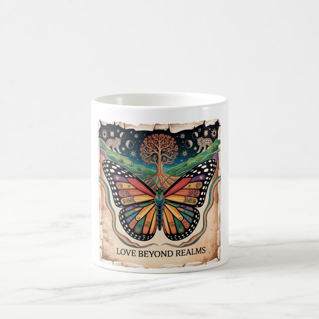 LGBTQ Mayan Butterfly Tasse | Rainbow Pride (Mittel)