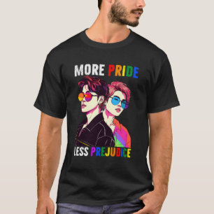 LGBTQ Mehr Stolz weniger Vorurteile Monat T-Shirt