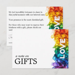 LGBTQ mit 🌈 Liebe Begleitkarte
