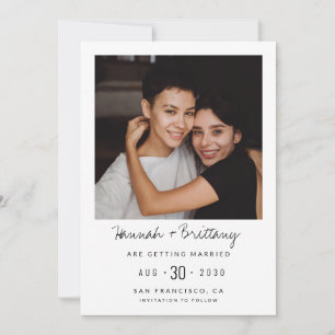 LGBTQ Moderne Foto Speichern Sie das Datum Save The Date