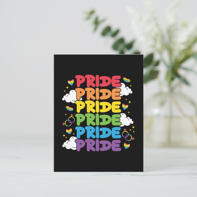 LGBTQ - Monat Postkarte (Stehend Vorderseite)