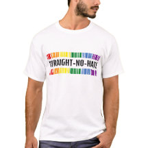 LGBTQ Monat Straight No Hate Rainbow Support