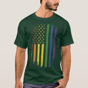 LGBTQ+ Monat US-amerikanischer Regenbogen für glei T-Shirt