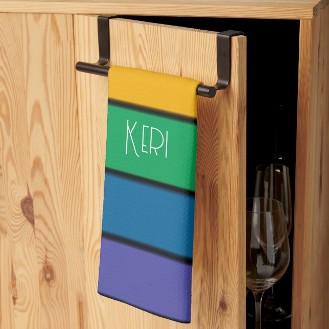 LGBTQ Monogramm - Name Geschirrtuch (Drittel gefaltet)