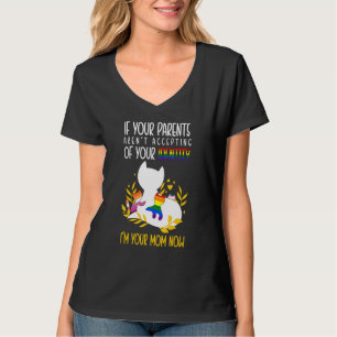 LGBTQ Mutter Lesbische Ehefrau Frau Stolz Regenbog T-Shirt