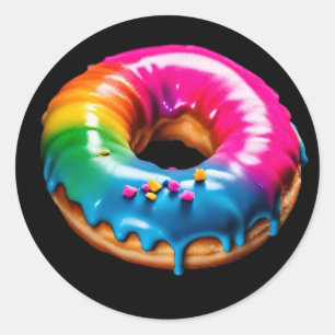 Lgbtq+ Neon Prix Doughnut Runder Aufkleber