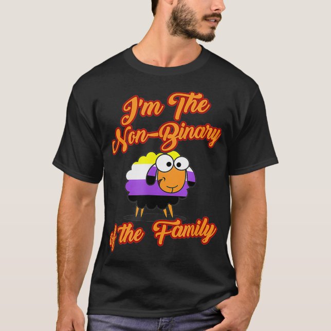 LGBTQ Nonbinary Funny Im Non-Binary Sheep of the T-Shirt (Vorderseite)