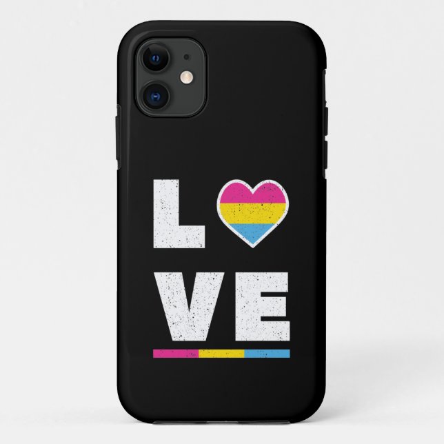 LGBTQ Pansexual Pride Flag Distressive Grunge Lieb Case-Mate iPhone Hülle (Rückseite)