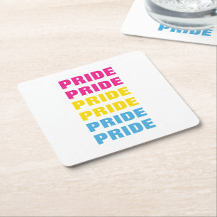 LGBTQ-Pansexual-Pride für benutzerdefinierbaren, w Rechteckiger Pappuntersetzer