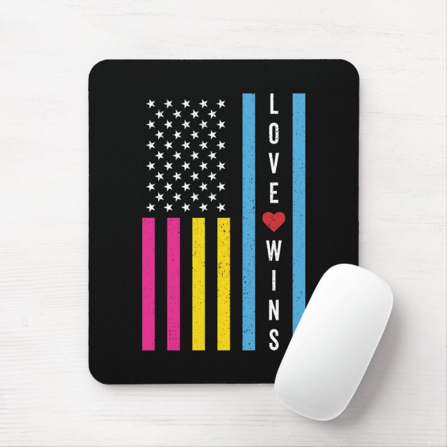 LGBTQ Pansexual Pride Liebe gewinnt amerikanische  Mousepad (Mit Mouse)