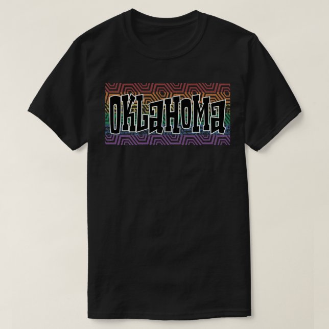 LGBTQ PATTERN USA OKLAHOMA T-Shirt (Design vorne)