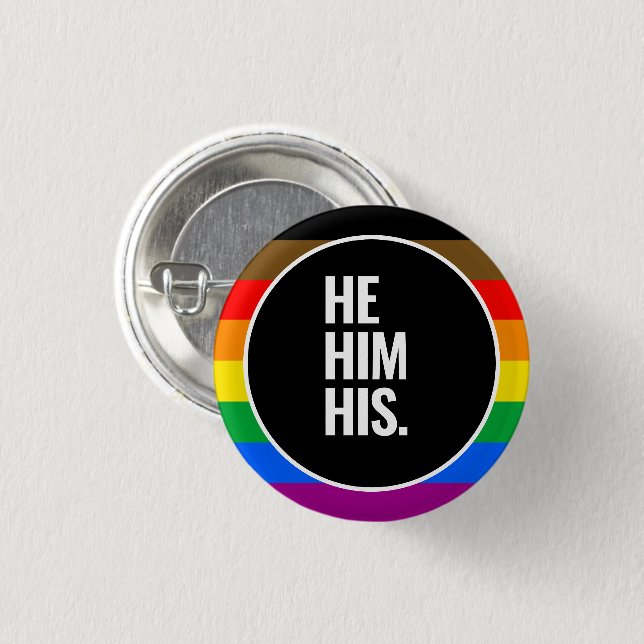 LGBTQ+ Philadelphia-Pride-Flag (QPOC) Button (Vorne & Hinten)
