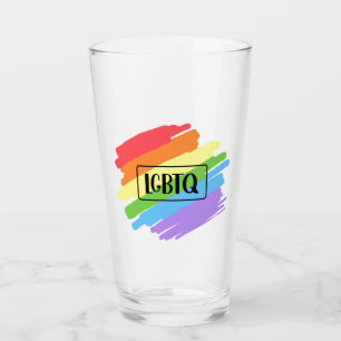 LGBTQ Pinselstriche Rainbow Glas