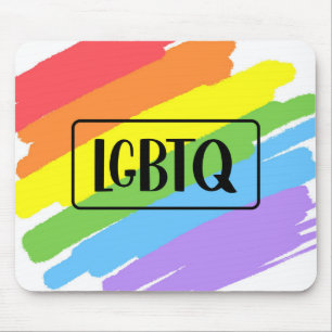 LGBTQ Pinselstriche Rainbow Mousepad