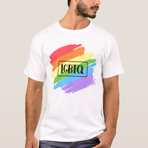 LGBTQ Pinselstriche Rainbow T-Shirt
