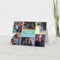 LGBTQ Plus Happy Anniversary Rainbow Foto Collage