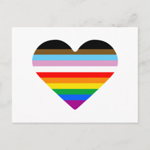 LGBTQ POC Herz Postkarte