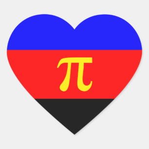 LGBTQ Poly Pride Polyamory Pride Flag Herz-Aufkleber