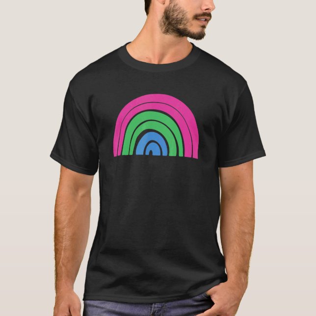 Lgbtq Polysexual Prix Flag Lgbtqia+ Regenbogen T-Shirt (Vorderseite)