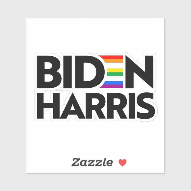 LGBTQ-Preis für Biden Harris Aufkleber (Blatt)