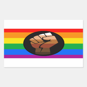 LGBTQ-PREIS (POC-Fistpride) Rechteckiger Aufkleber