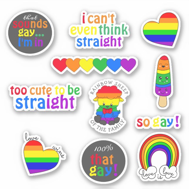 LGBTQ Pride Custom-Cut Vinyl Stickers Aufkleber (Vorderseite)