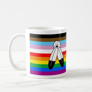 LGBTQ+-Pride-Flag mit zwei Geistern Kaffeetasse