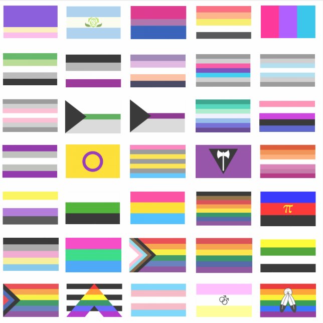 LGBTQ+ Pride Flags Aufkleber (Vorderseite)