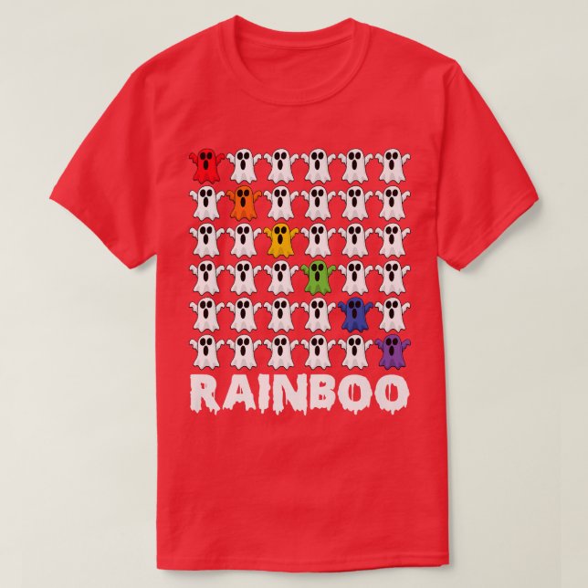 LGBTQ Pride Ghost Rainbow Boo Ghost Funny Rainboo T-Shirt (Design vorne)