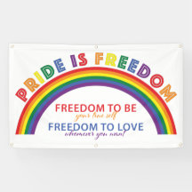 LGBTQ Pride ist Freedom Rainbow White Background