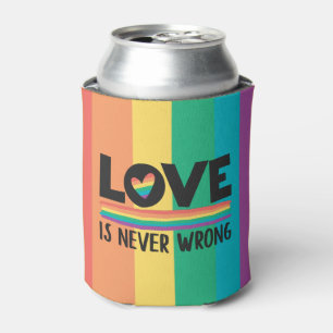 LGBTQ Pride-Liebe ist nie falsch Dosenkühler