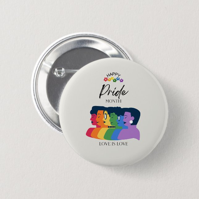 LGBTQ PRIDE Monat Party Button (Vorne & Hinten)