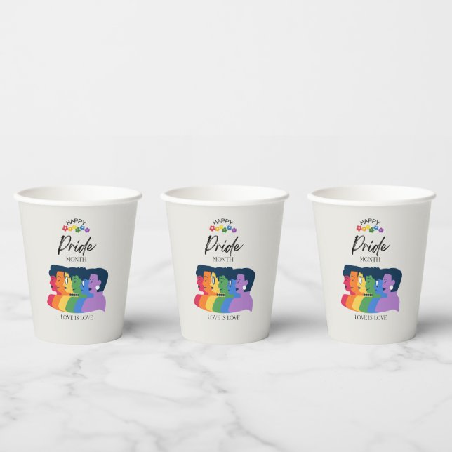 LGBTQ PRIDE Monat Party Pappbecher (Multi)