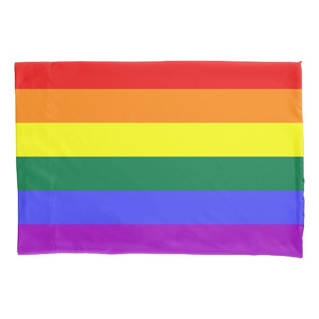 LGBTQ Pride Monat Regenbogenfahne Pillowcase. Kissenbezug (Vorderseite)