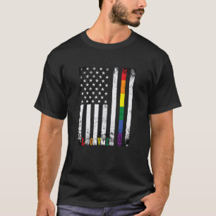 LGBTQ Pride Monat US-amerikanische Regenbogenflagg T-Shirt