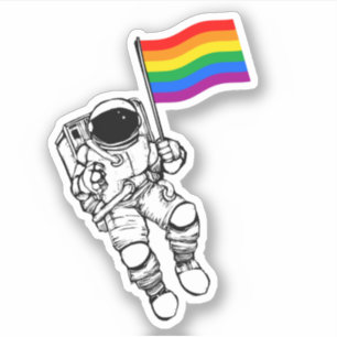 LGBTQ Pride Moonman Aufkleber