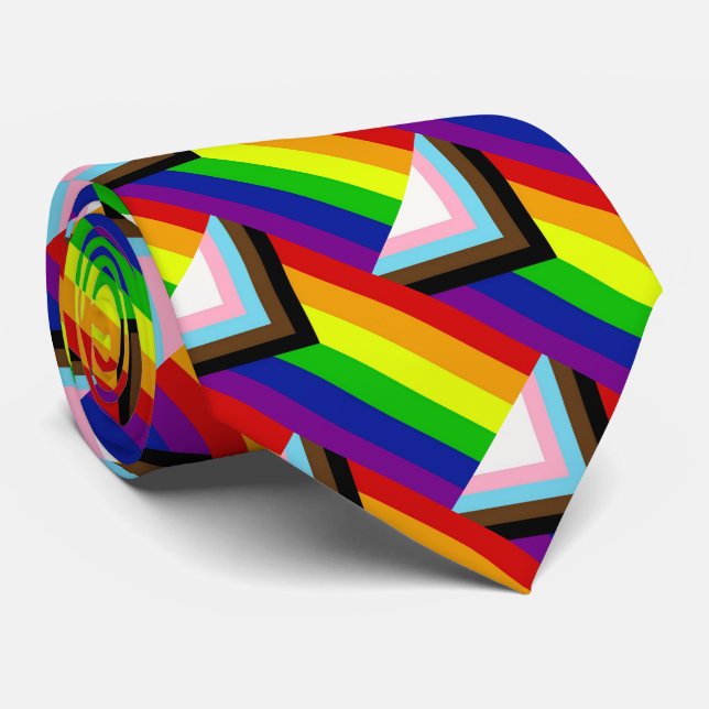 LGBTQ+ Pride Neck Tie Krawatte (Gerollt)