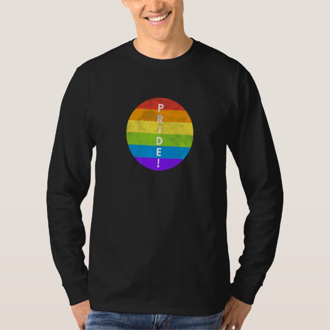 LGBTQ Pride Rainbow Flag Equality Gay Lesbian Tran T-Shirt (Vorderseite)