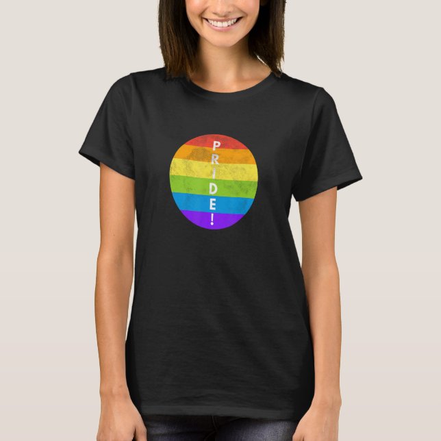 LGBTQ Pride Rainbow Flag Equality Gay Lesbian Tran T-Shirt (Vorderseite)
