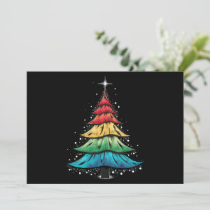 LGBTQ Pride Rainbow Flag Gay Christmas Trees Gesch Feiertagskarte
