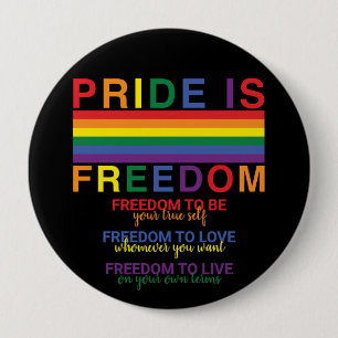 LGBTQ Pride Rainbow Flag ist Freedom Gay Rights Button