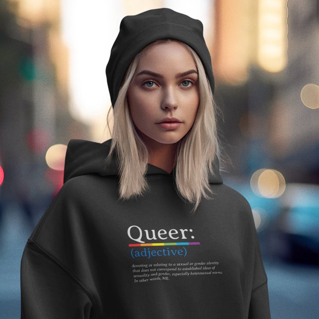 LGBTQ Pride Rainbow Que Hoodie (Von Creator hochgeladen)